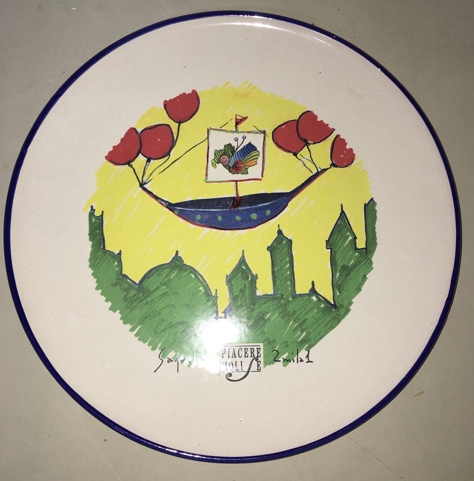 Piatto Pubblicitario Molise, Artista Saquella, 2001