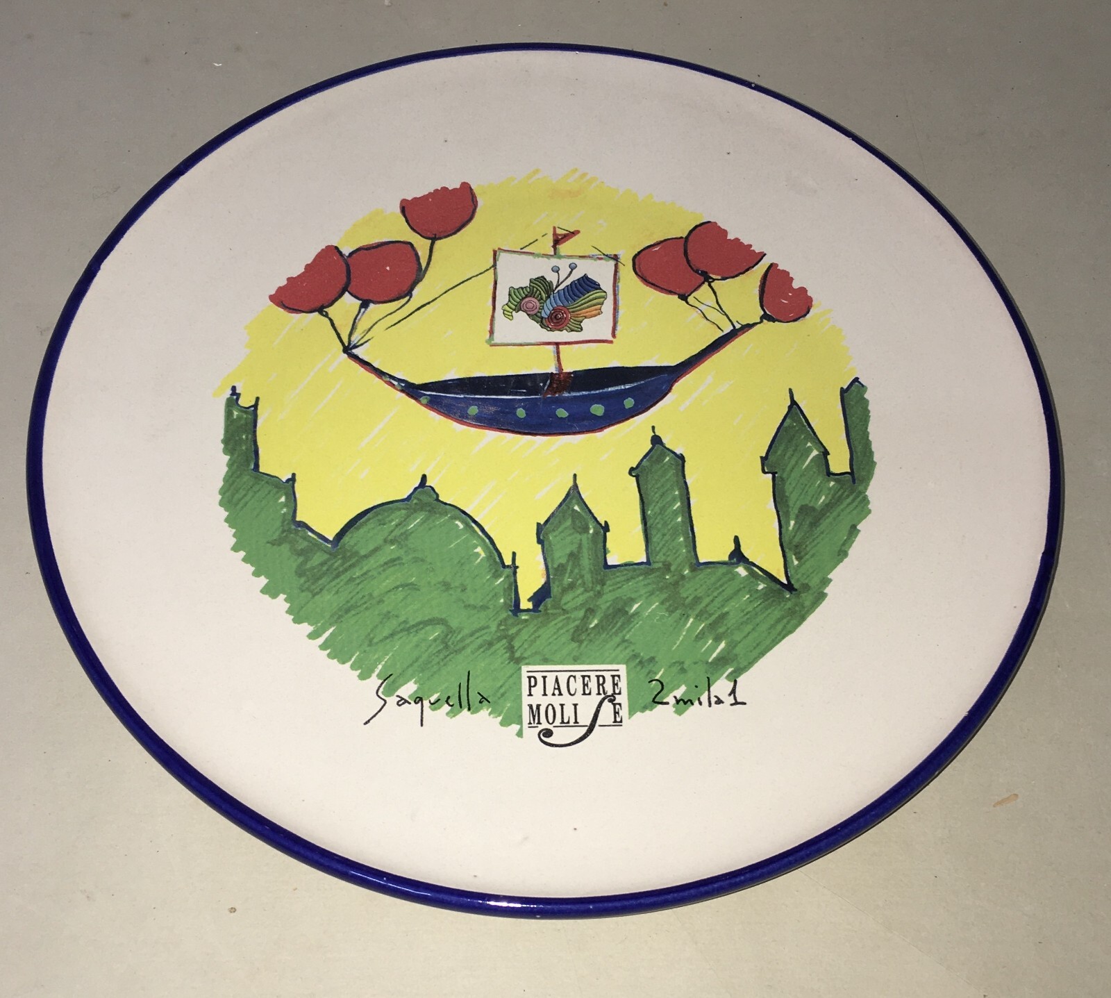 Piatto Pubblicitario Molise, Artista Saquella, 2001