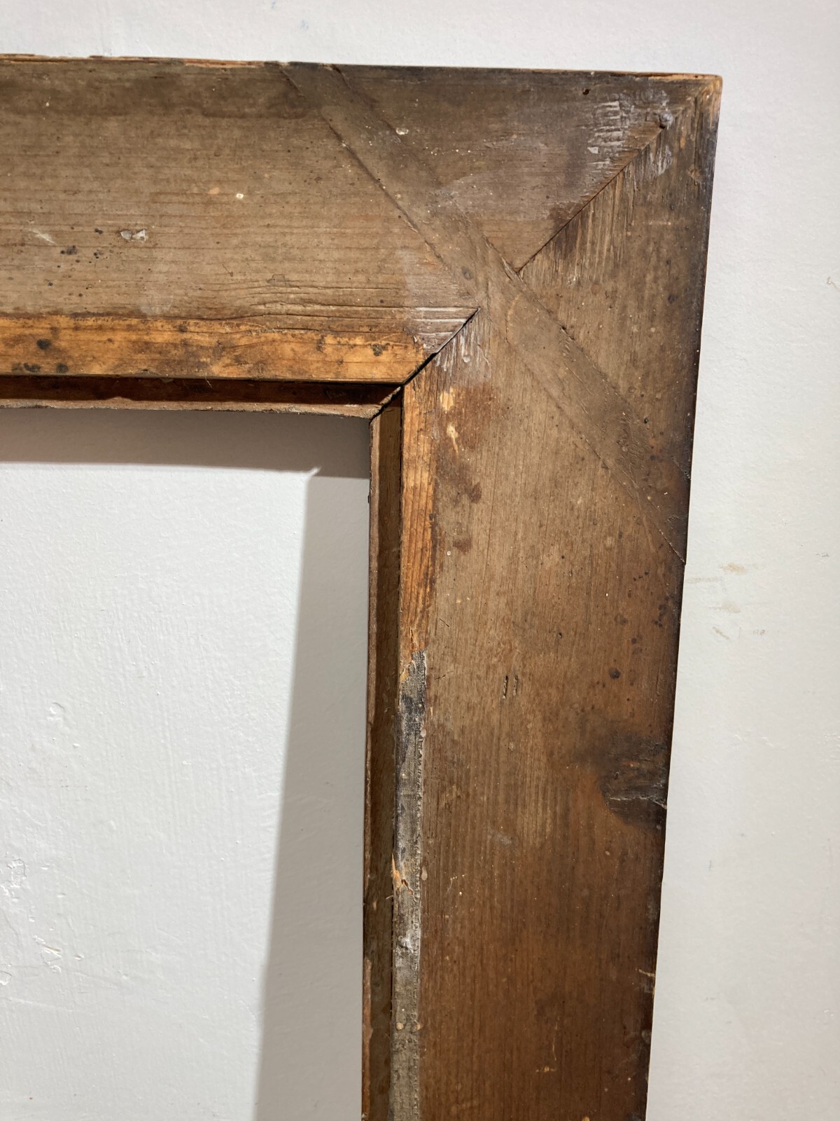Antica Cornice In Legno Impiallacciato Per Dipinti E Stampe