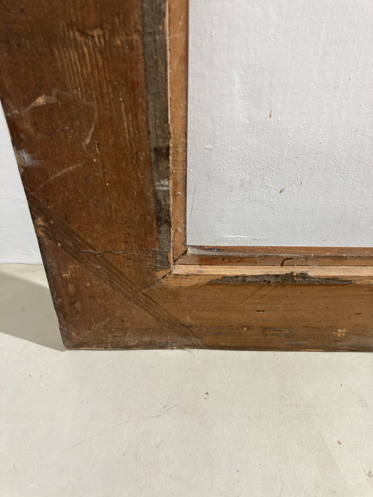 Antica Cornice In Legno Impiallacciato Per Dipinti E Stampe
