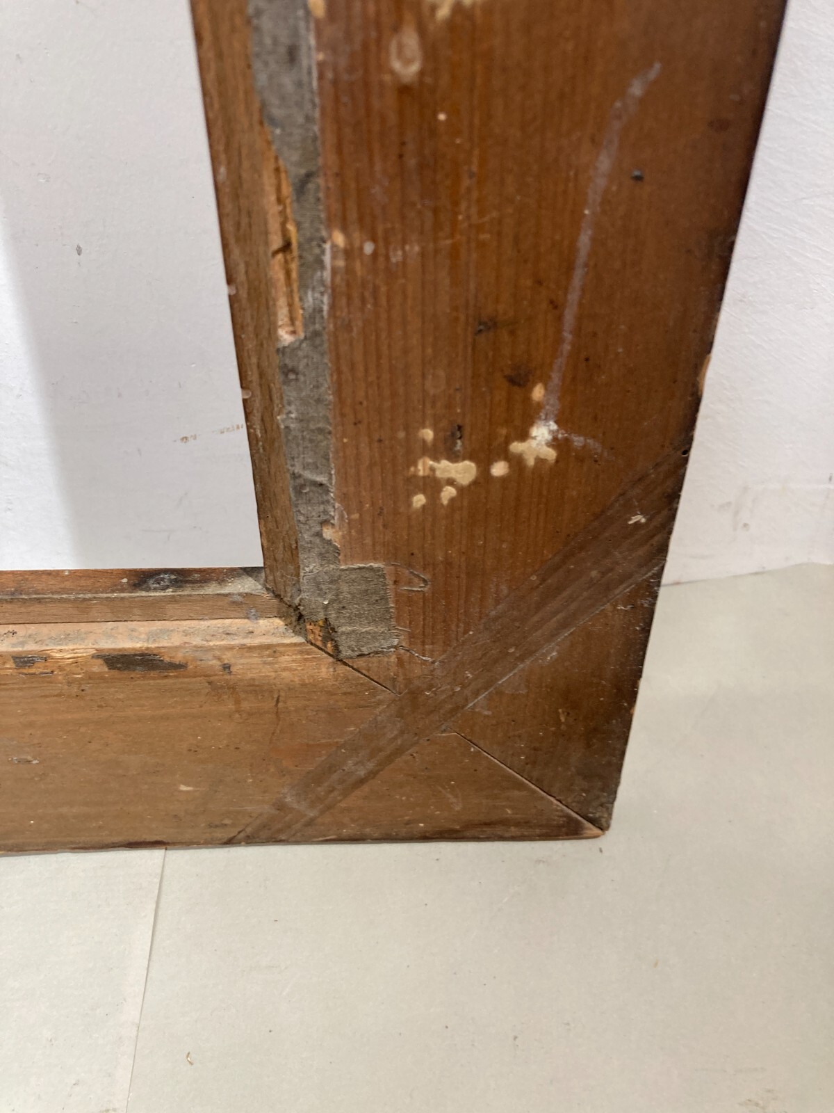 Antica Cornice In Legno Impiallacciato Per Dipinti E Stampe