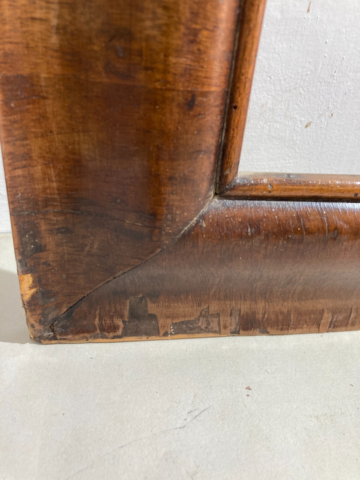 Antica Cornice In Legno Impiallacciato Per Dipinti E Stampe