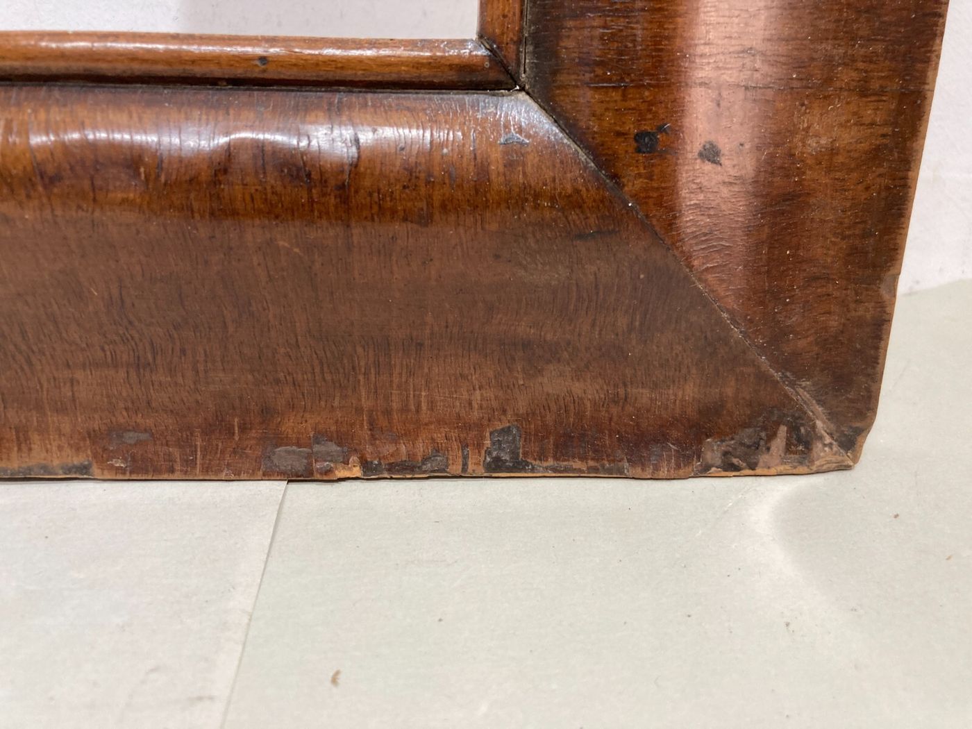 Antica Cornice In Legno Impiallacciato Per Dipinti E Stampe