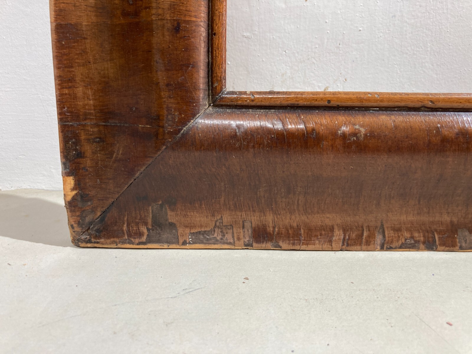 Antica Cornice In Legno Impiallacciato Per Dipinti E Stampe