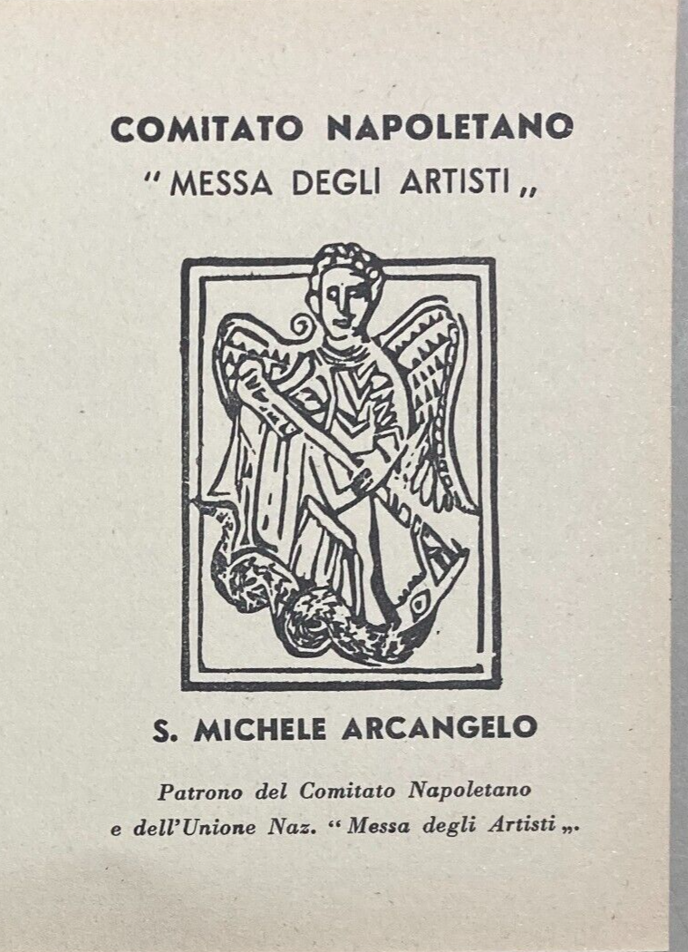 Napoli: Comitato Messa Degli Artisti   Quitadamo   Monte Sant'Angelo   San Michele   1955