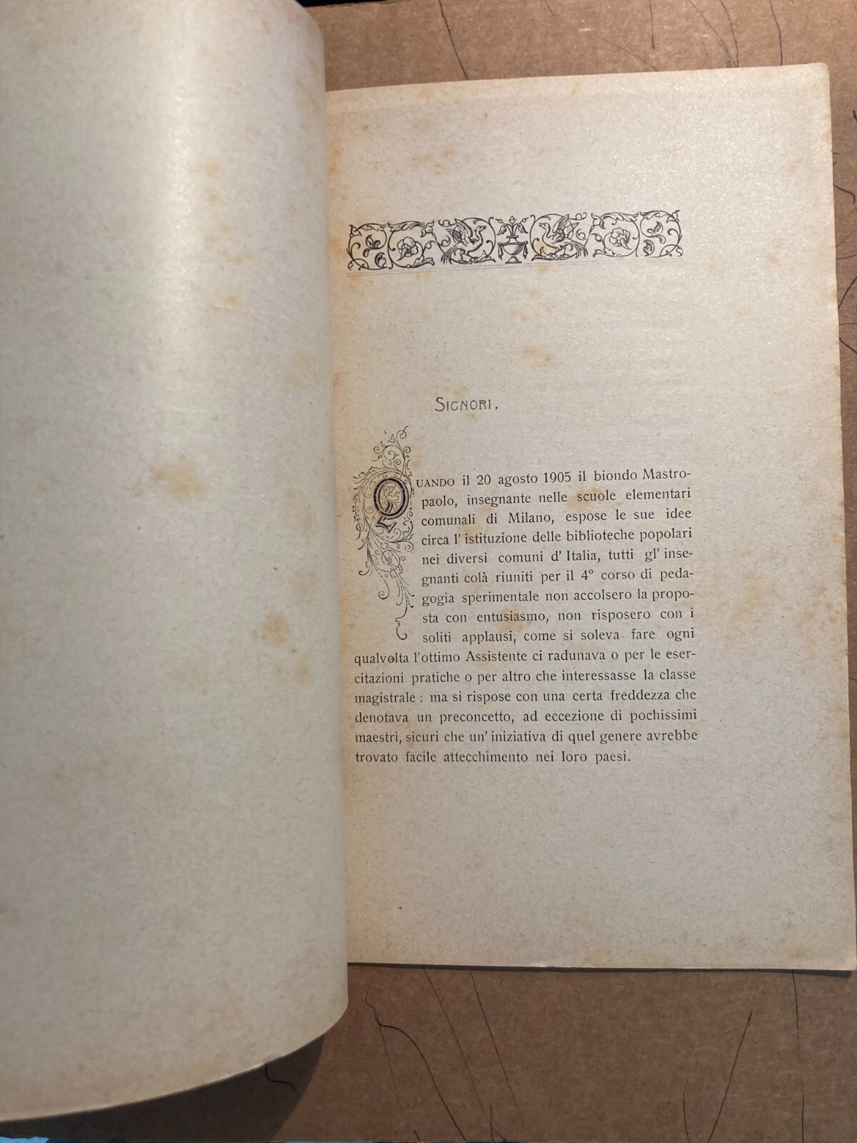 Puglia, Gargano, Monte Sant'Angelo: Biblioteca Popolare   Giovanni Tancredi (1907)