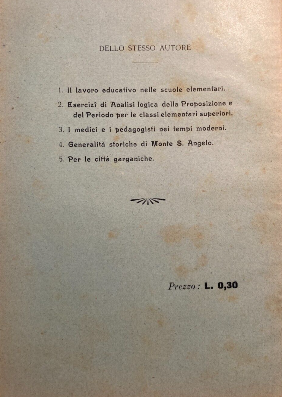 Puglia, Gargano, Monte Sant'Angelo: Biblioteca Popolare   Giovanni Tancredi (1907)