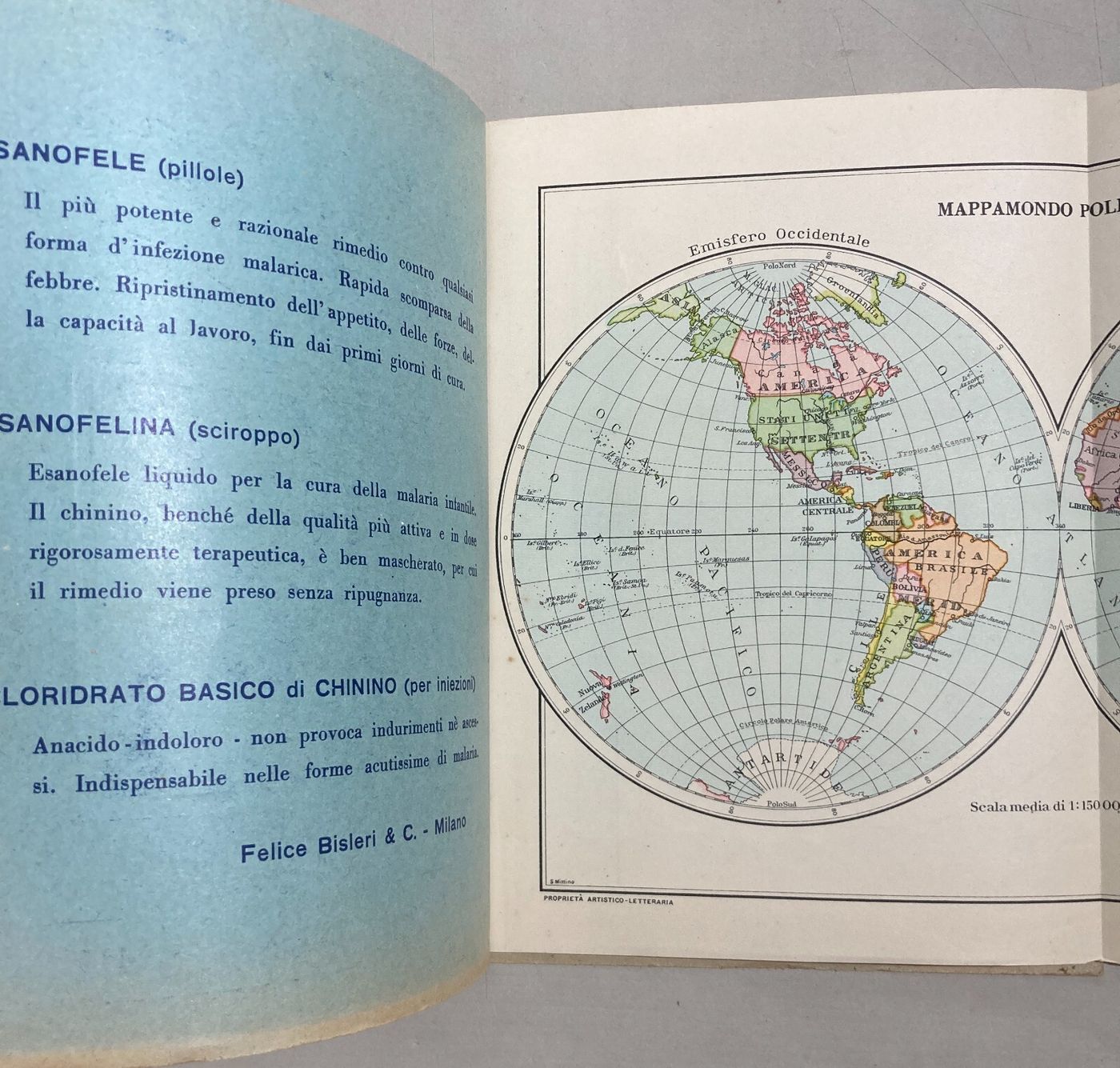 Geografia: Atlante Geografico Pubblicitario Bisleri Con Mappe De Agostini