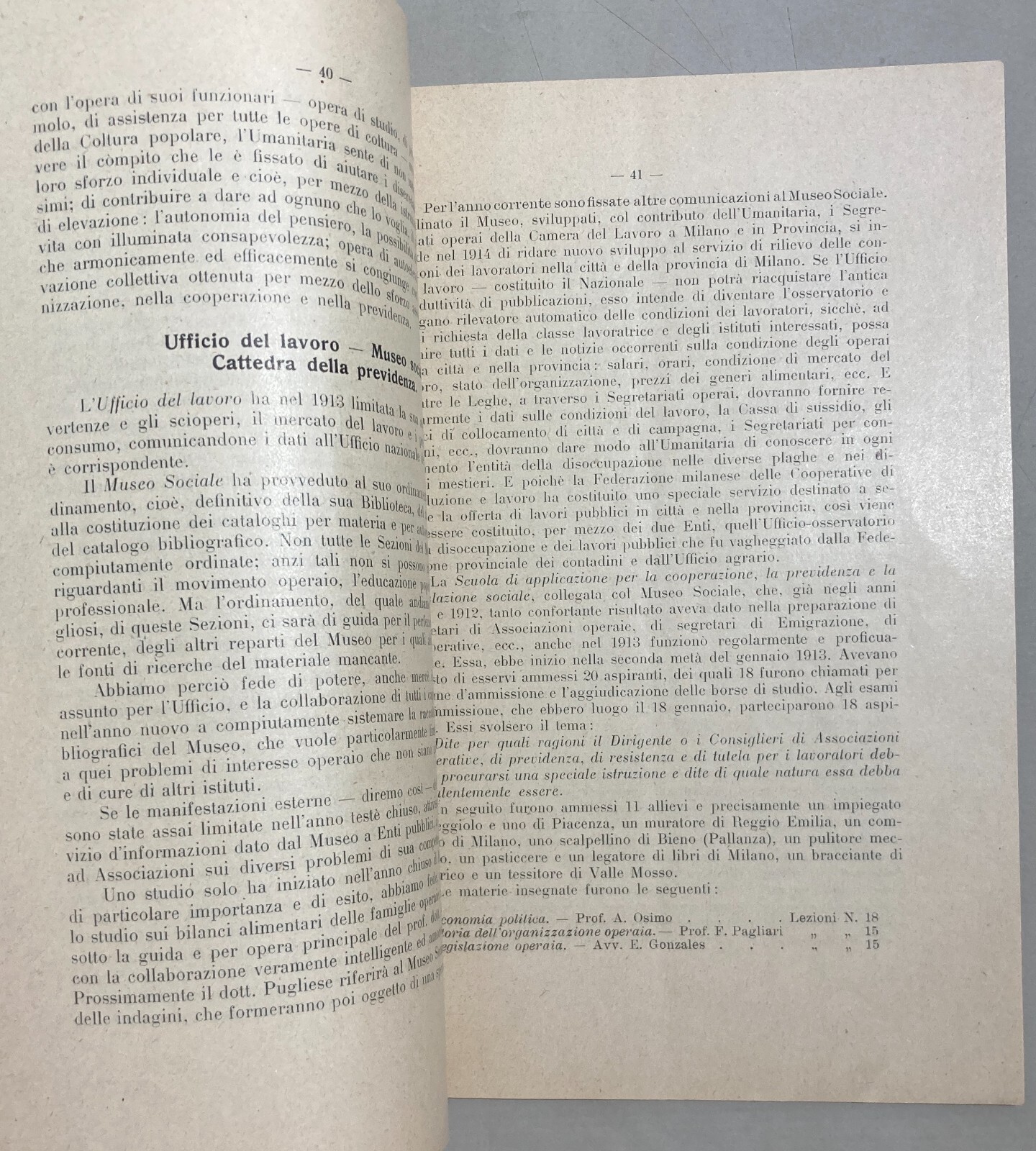 Società Umanitaria Milano: L'Opera Della Società Umanitaria Nell'Anno 1913