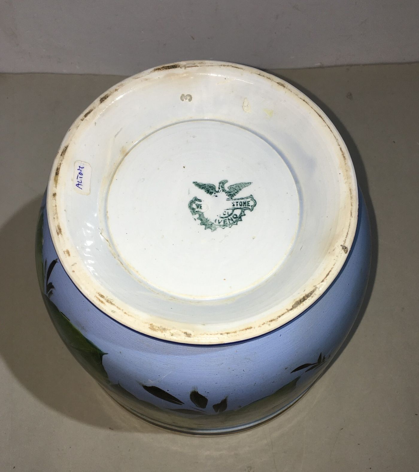 Soprammobile Decorativo In Ceramica Con Decoro Floreale, Laveno (cachepot)