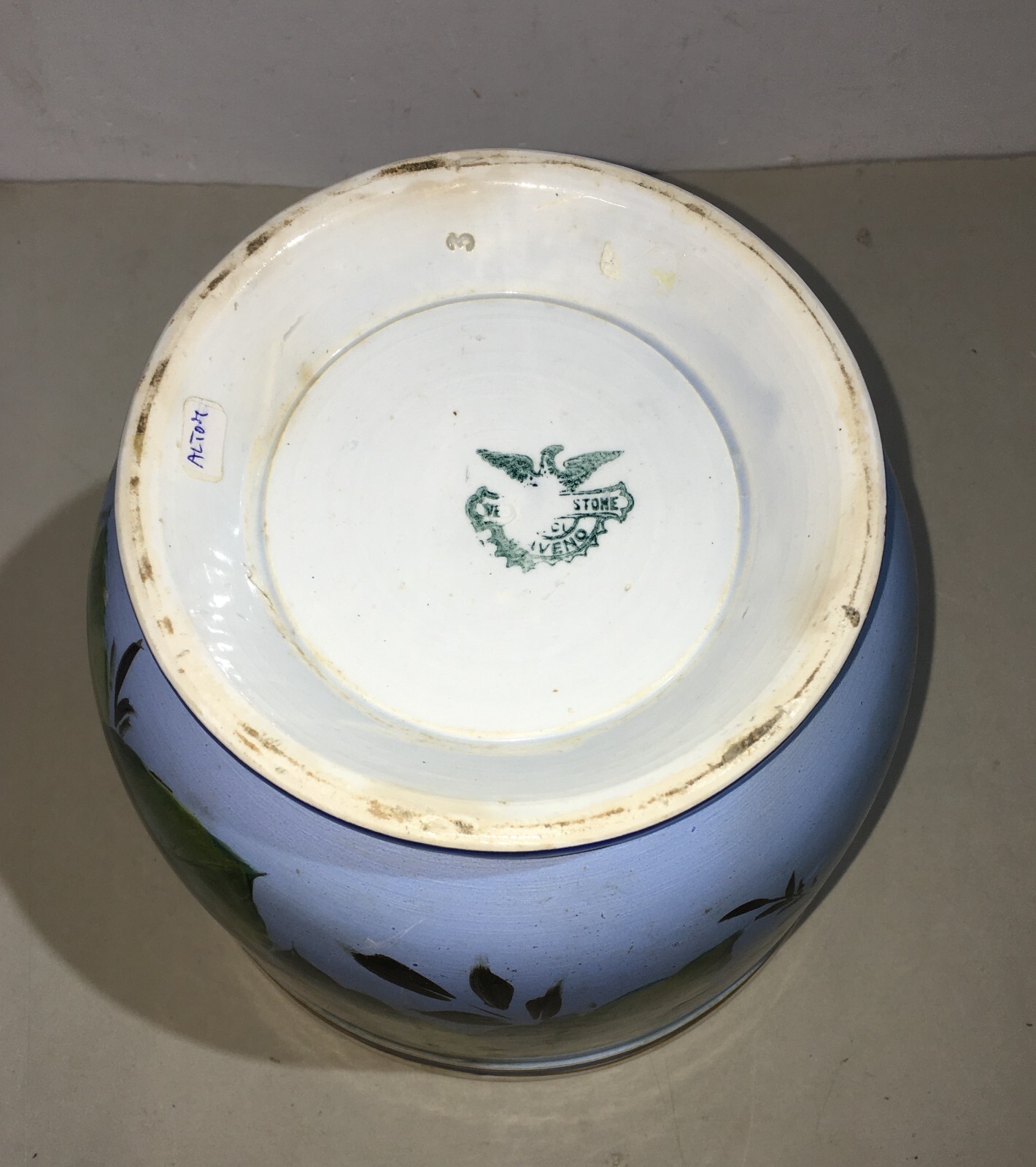Soprammobile Decorativo In Ceramica Con Decoro Floreale, Laveno (cachepot)