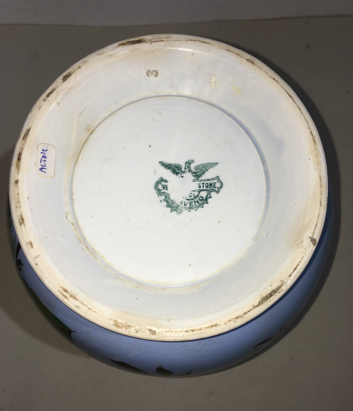 Soprammobile Decorativo In Ceramica Con Decoro Floreale, Laveno (cachepot)