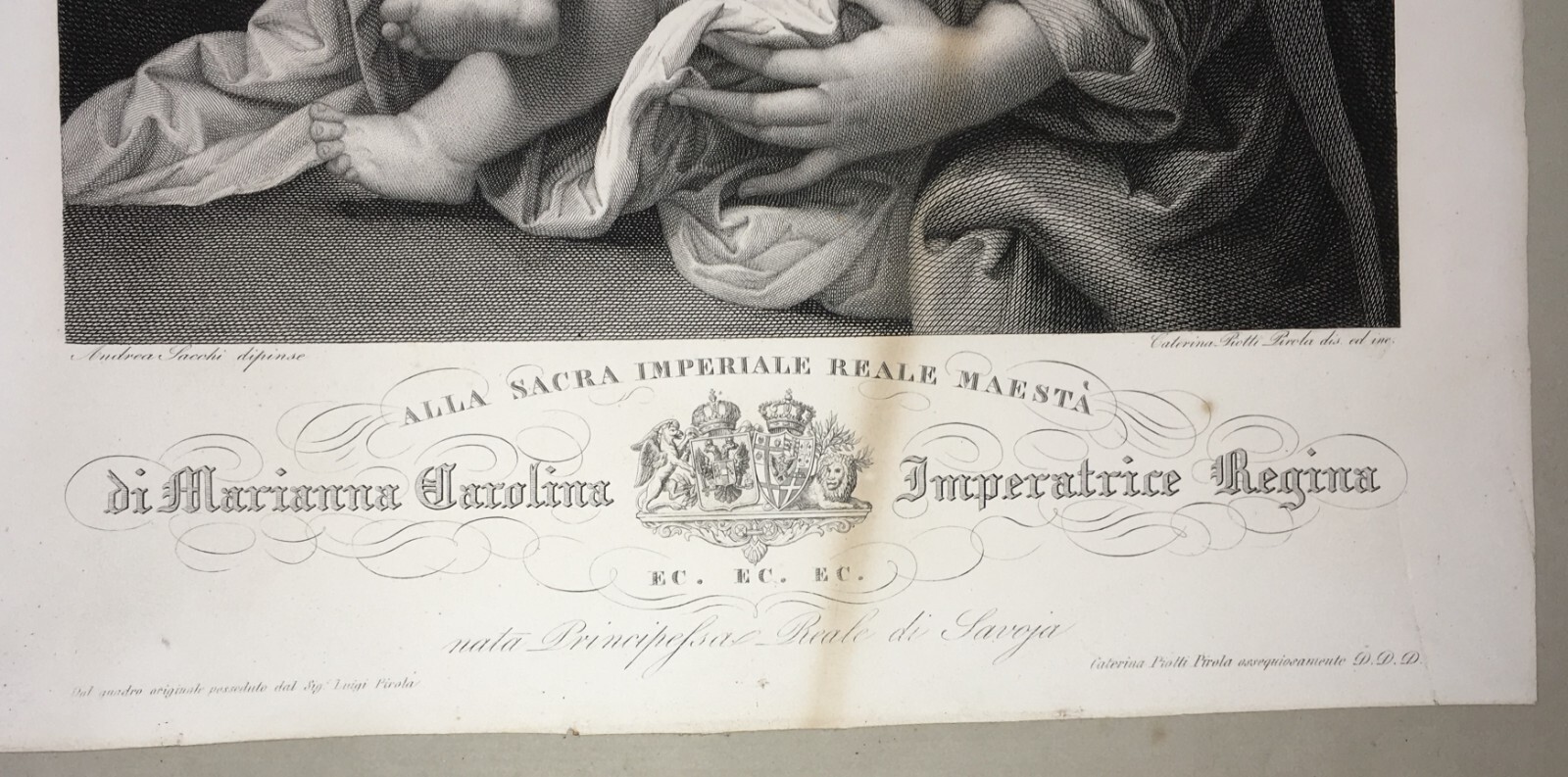 Sacra Famiglia. Andrea Sacchi, Caterina Piotti Pirola, Savoia, XIX Secolo