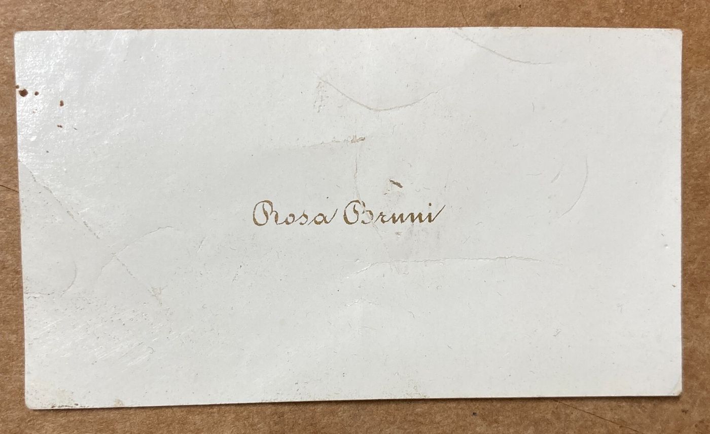 Antico Biglietto Da Visita Rosa Bruni   Primo '900
