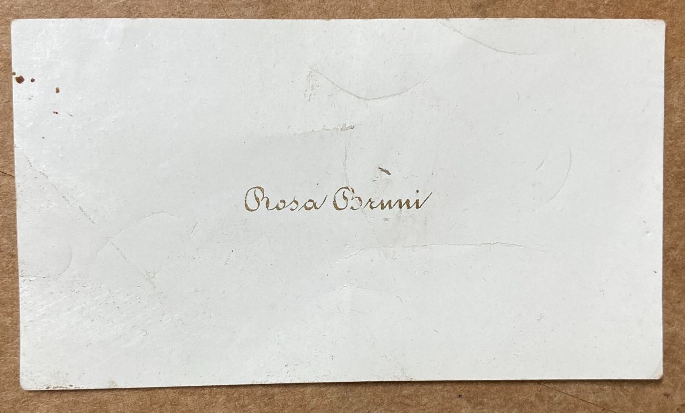Antico Biglietto Da Visita Rosa Bruni   Primo '900