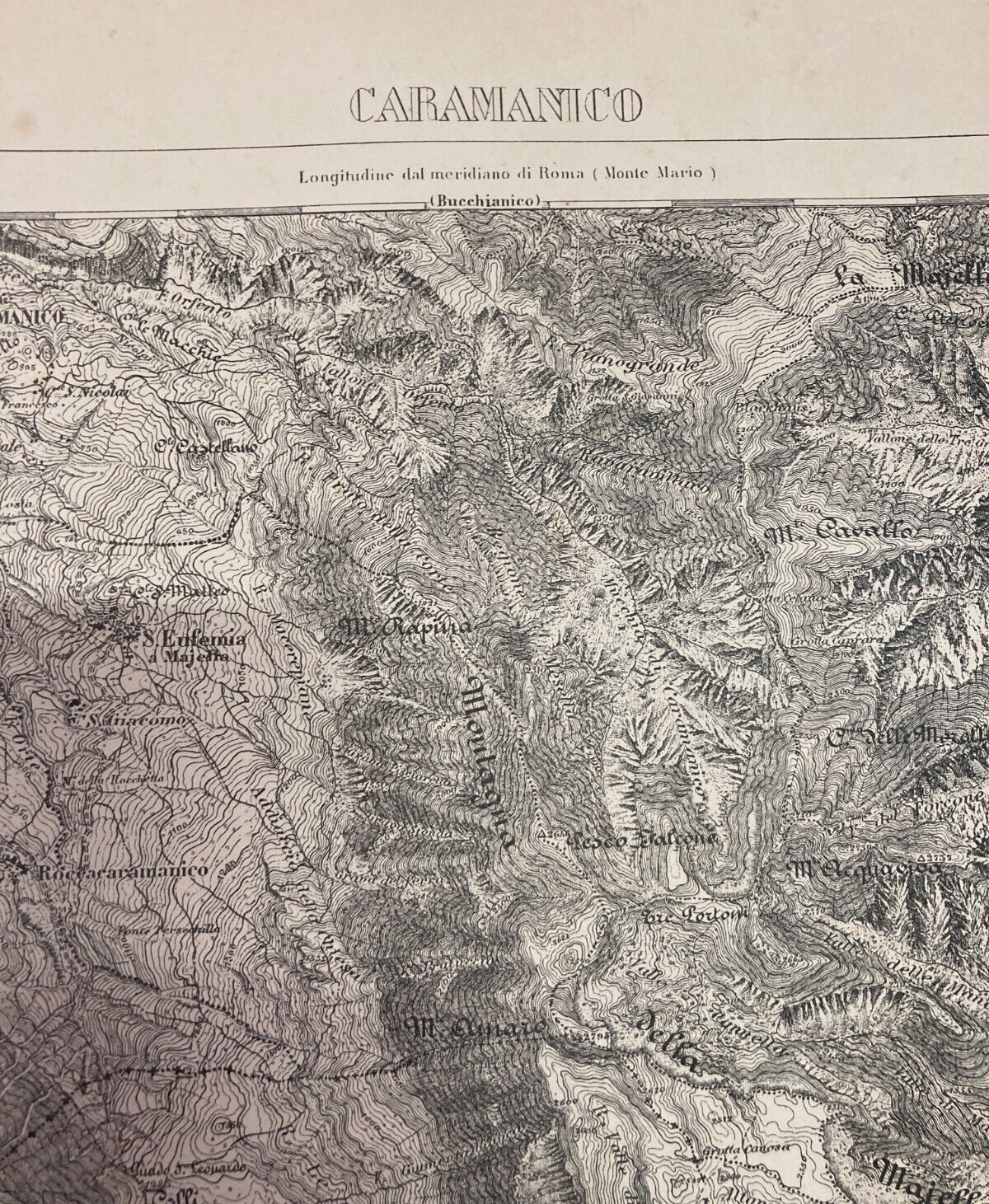 Abruzzo, Pescara, Caramanico: Antica Cartografia E Topografia d'Epoca