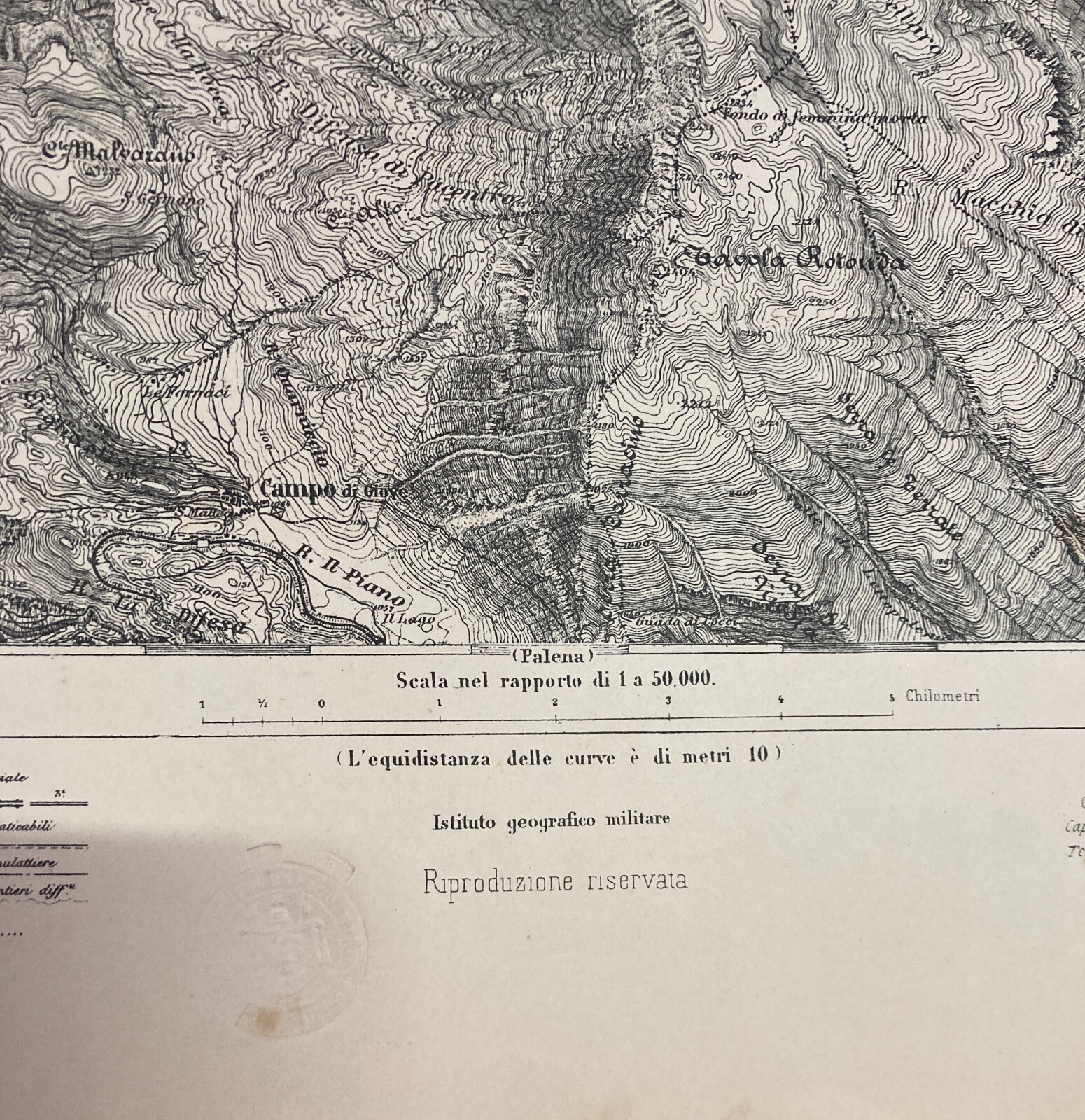 Abruzzo, Pescara, Caramanico: Antica Cartografia E Topografia d'Epoca