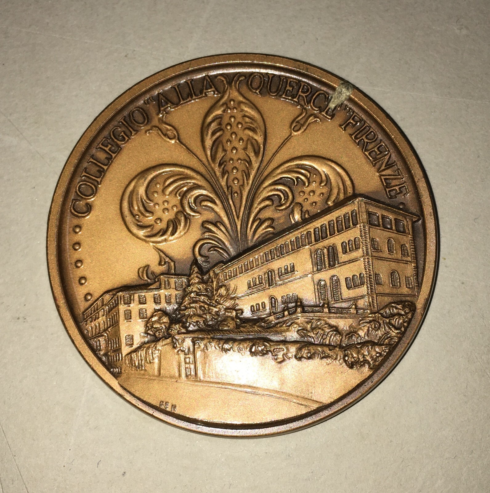 Toscana, Firenze: Collegio Alla Quercia, Medaglia Commemorativa Del Centenario, 1968