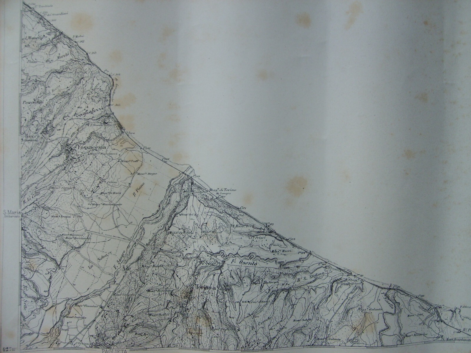 Abruzzo, Chieti, Torino Di Sangro, Fossacesia, Rocca S. Giovanni. Antica Topografia.
