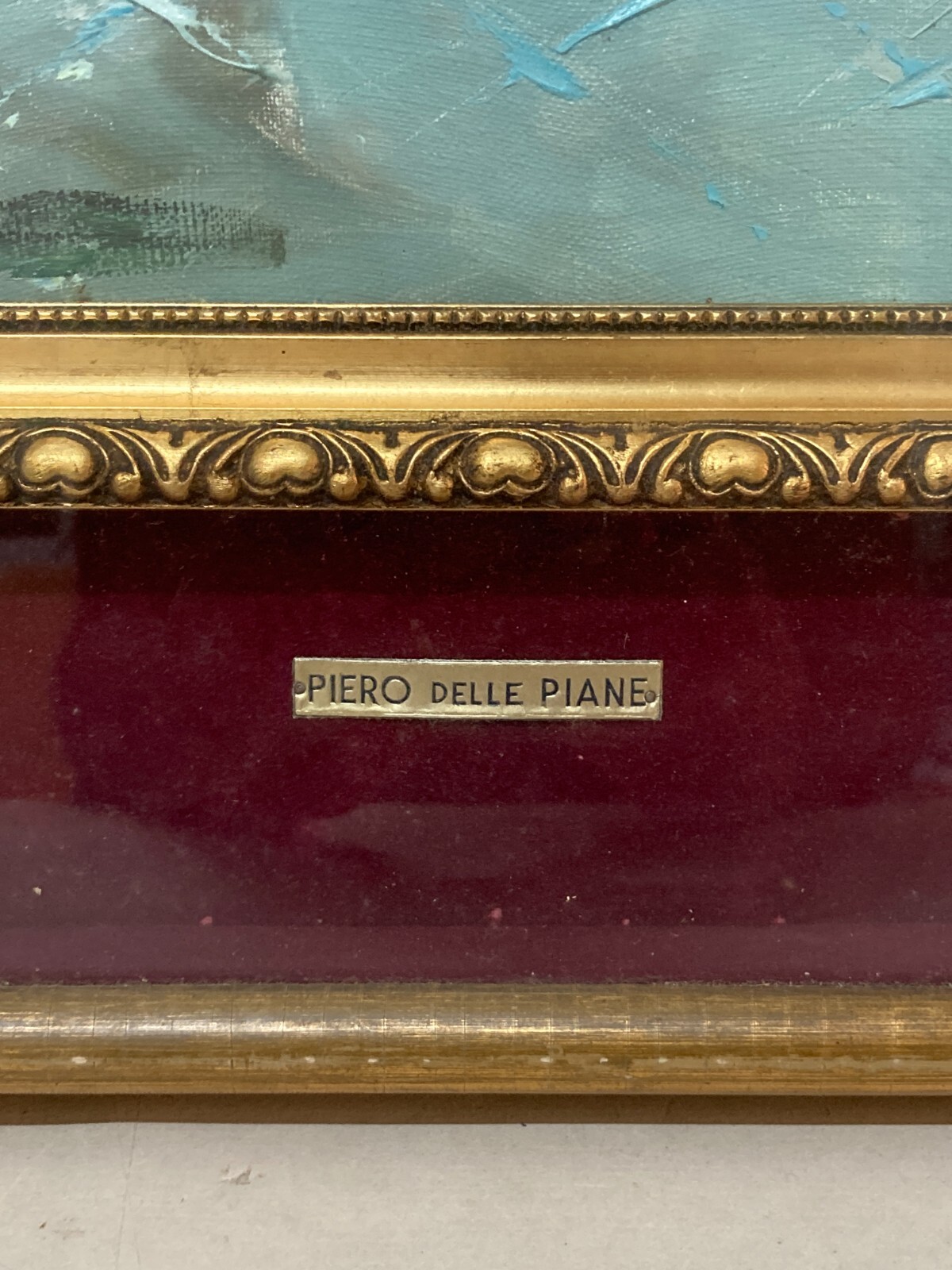 Piero Delle Piane Mercato Napoletano Dipinto A Olio Su Tela