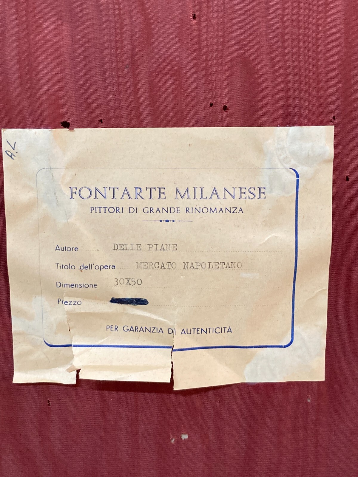 Piero Delle Piane Mercato Napoletano Dipinto A Olio Su Tela