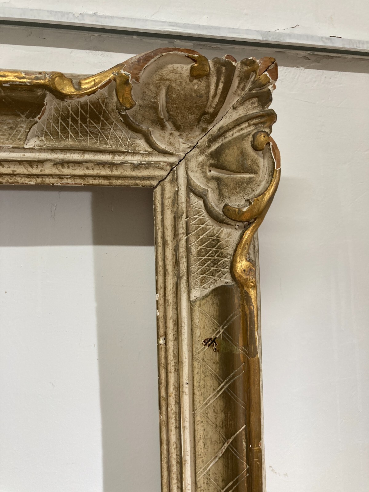 Decorativa Cornice d'Epoca, Laccata E Dorata (laccatura Fiorentina)