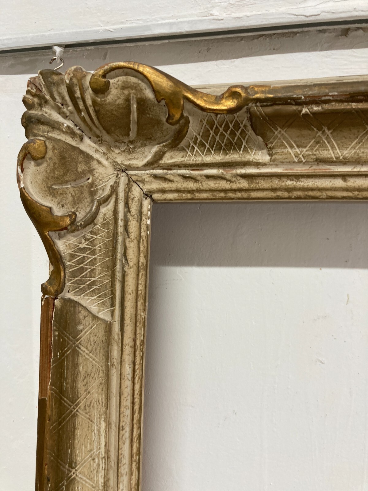 Decorativa Cornice d'Epoca, Laccata E Dorata (laccatura Fiorentina)