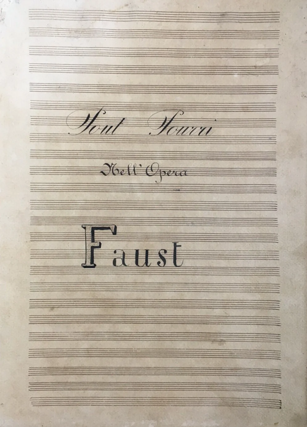 Musica. Antico Spartito Musicale. Faust, Pot Pourri