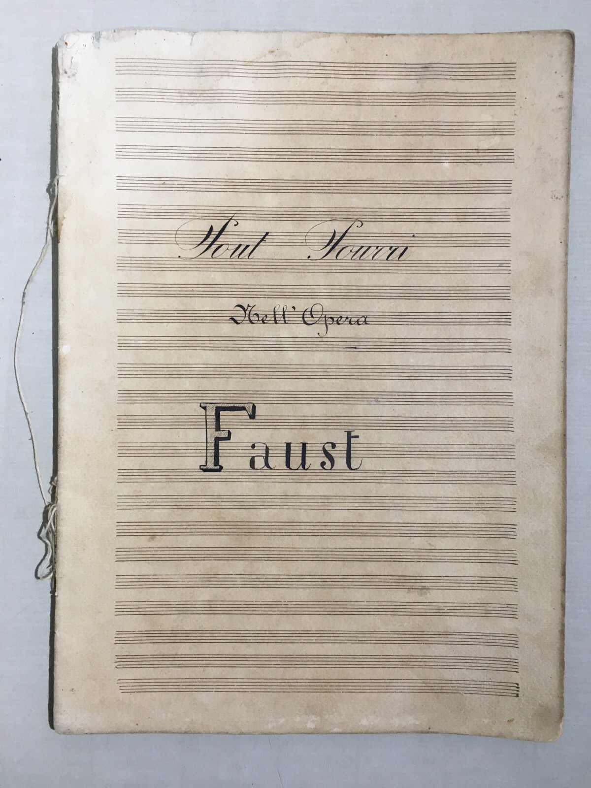 Musica. Antico Spartito Musicale. Faust, Pot Pourri