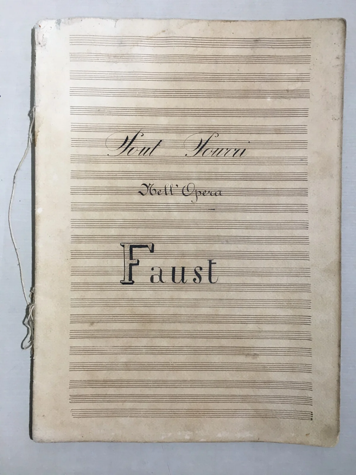 Musica. Antico Spartito Musicale. Faust, Pot Pourri