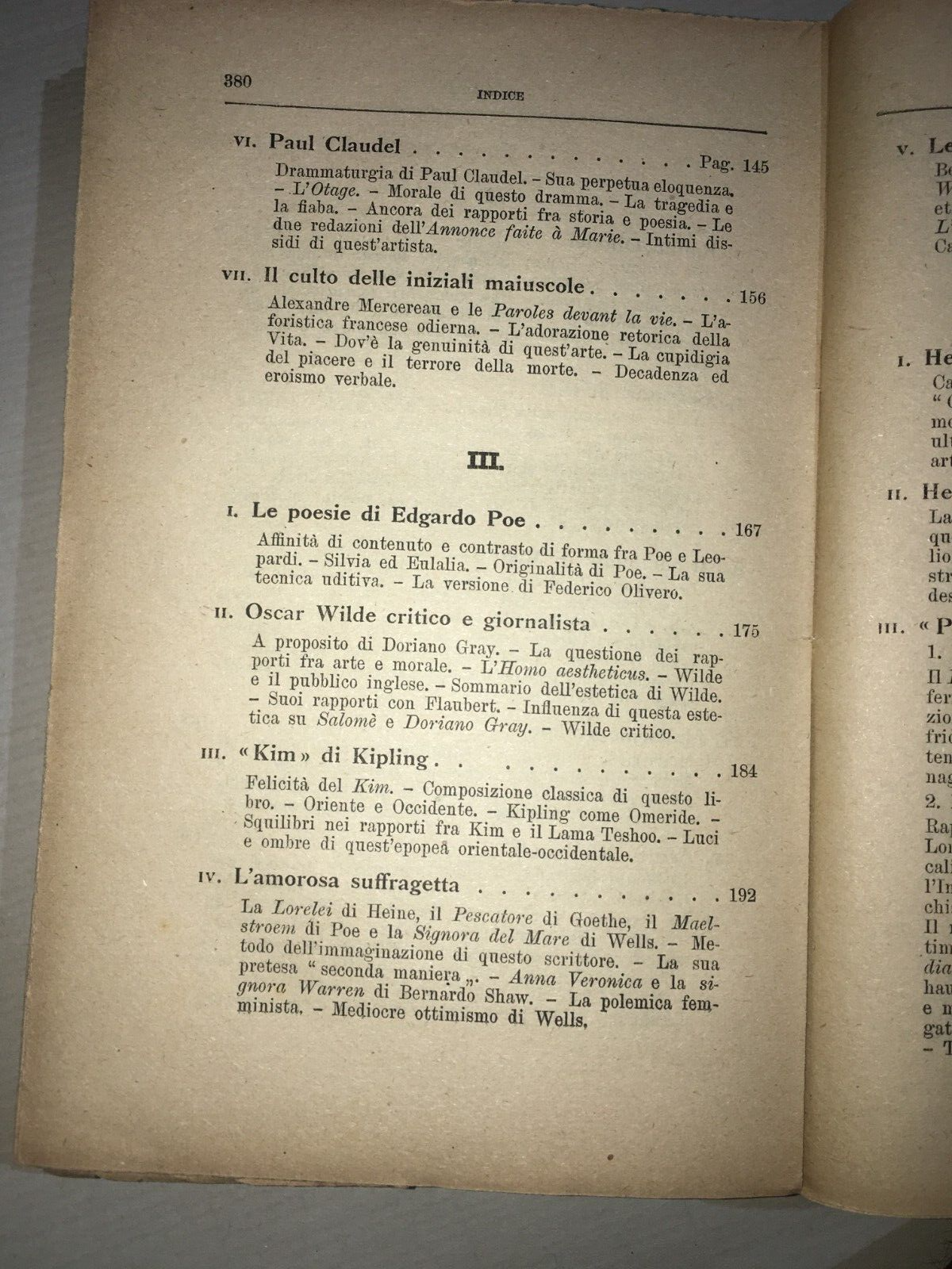 Letterature Moderne: De Sanctis, Manzoni, Palazzeschi, Claudel, Metastasio, Borgese