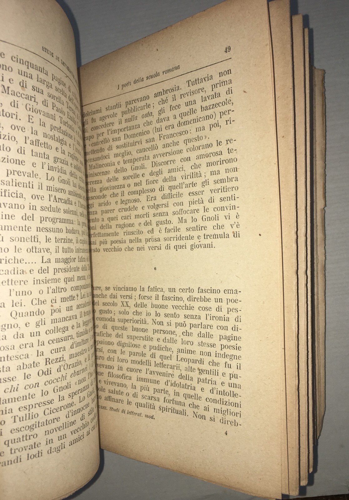 Letterature Moderne: De Sanctis, Manzoni, Palazzeschi, Claudel, Metastasio, Borgese