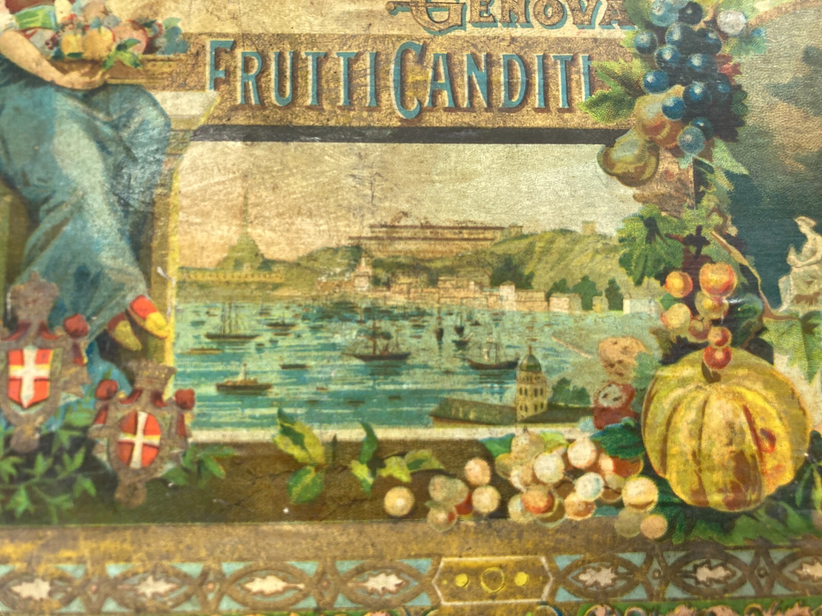 Liguria, Genova: Scatola Pubblicitaria Dolciaria Cassanello Con Araldica