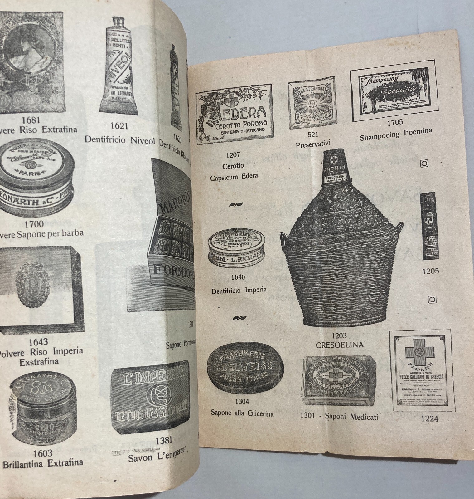 Medicina, Farmacia E Igiene: Catalogo Pubblicitario Marobin, 1922