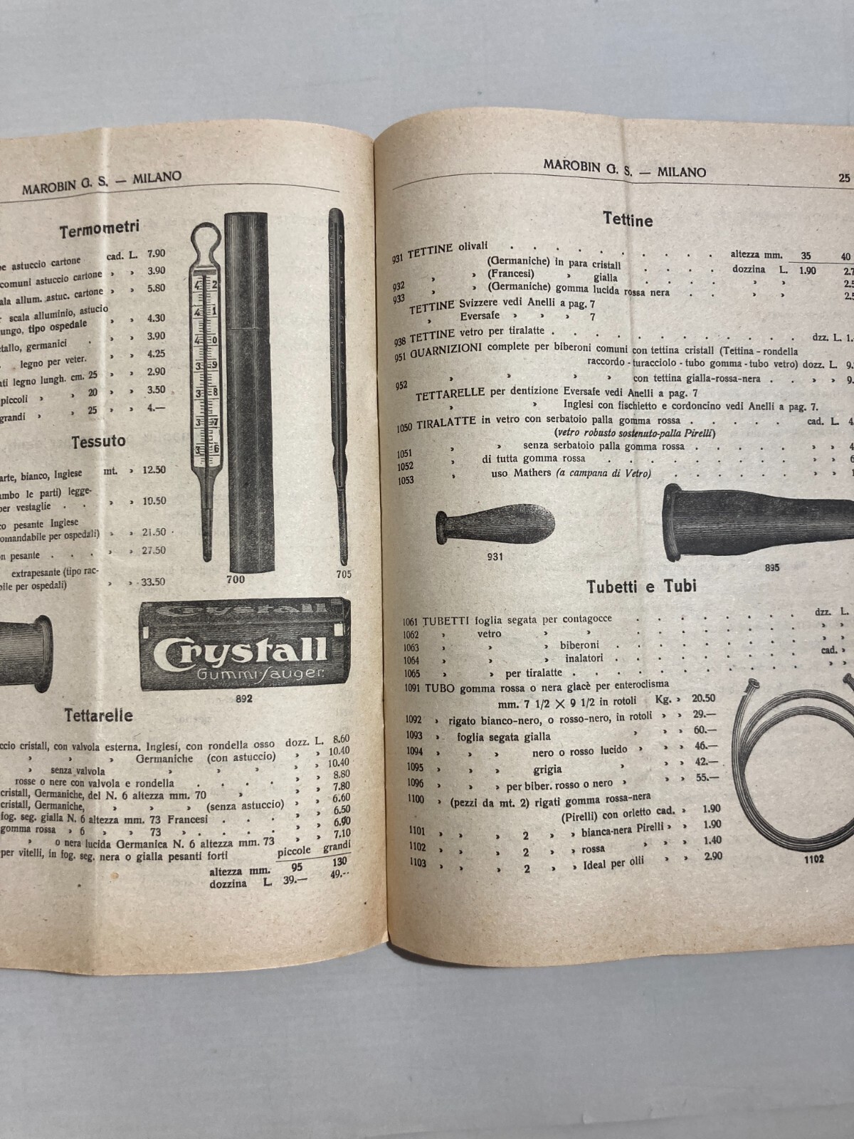 Medicina, Farmacia E Igiene: Catalogo Pubblicitario Marobin, 1922