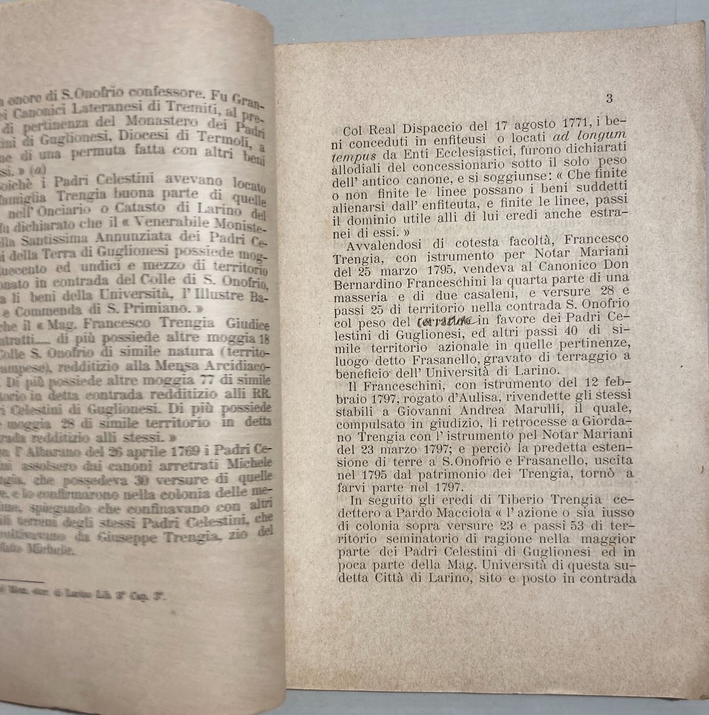 Memoria Giuridica: Molise, Larino, Termoli, Guglionesi