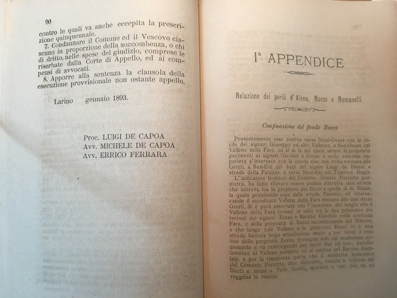Memoria Giuridica: Molise, Larino, Termoli, Guglionesi