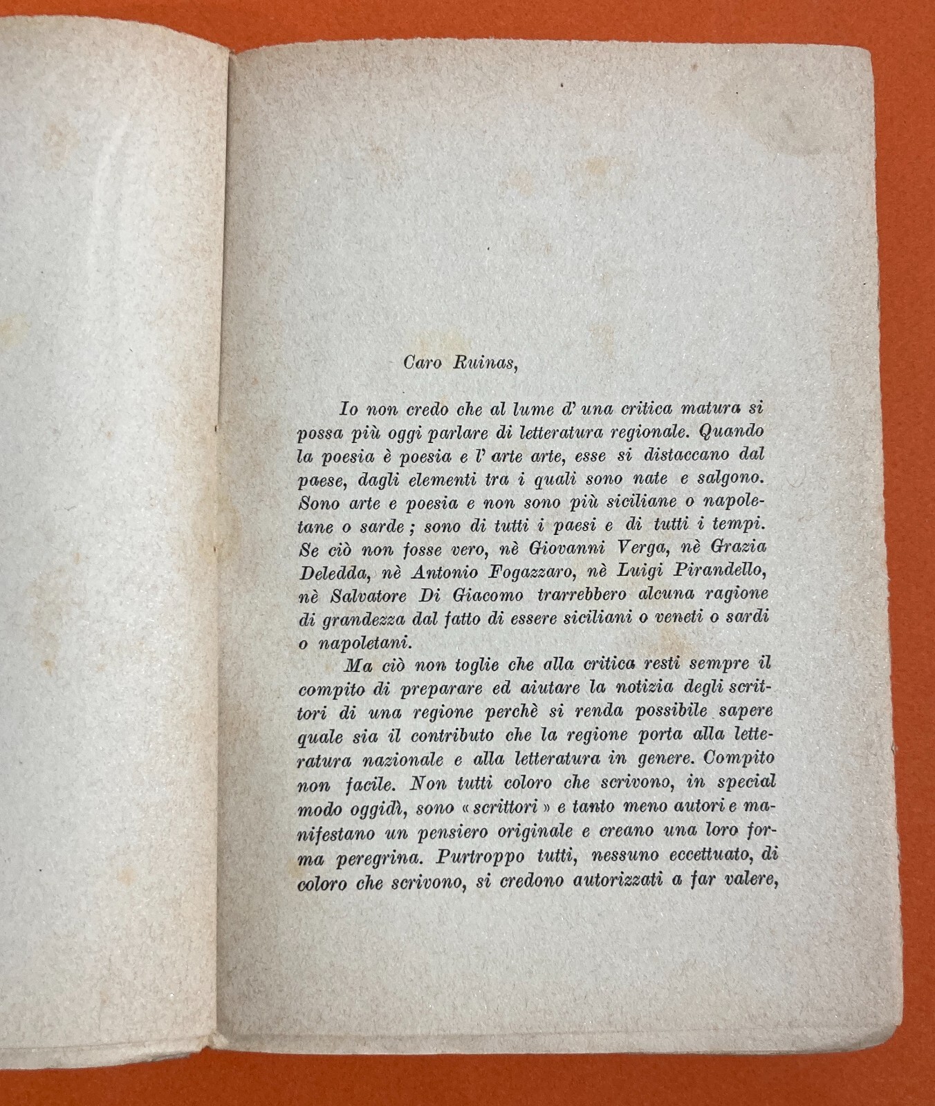 Sardegna: Letteratura E Scrittori. Stanis Ruinas. Campitelli.