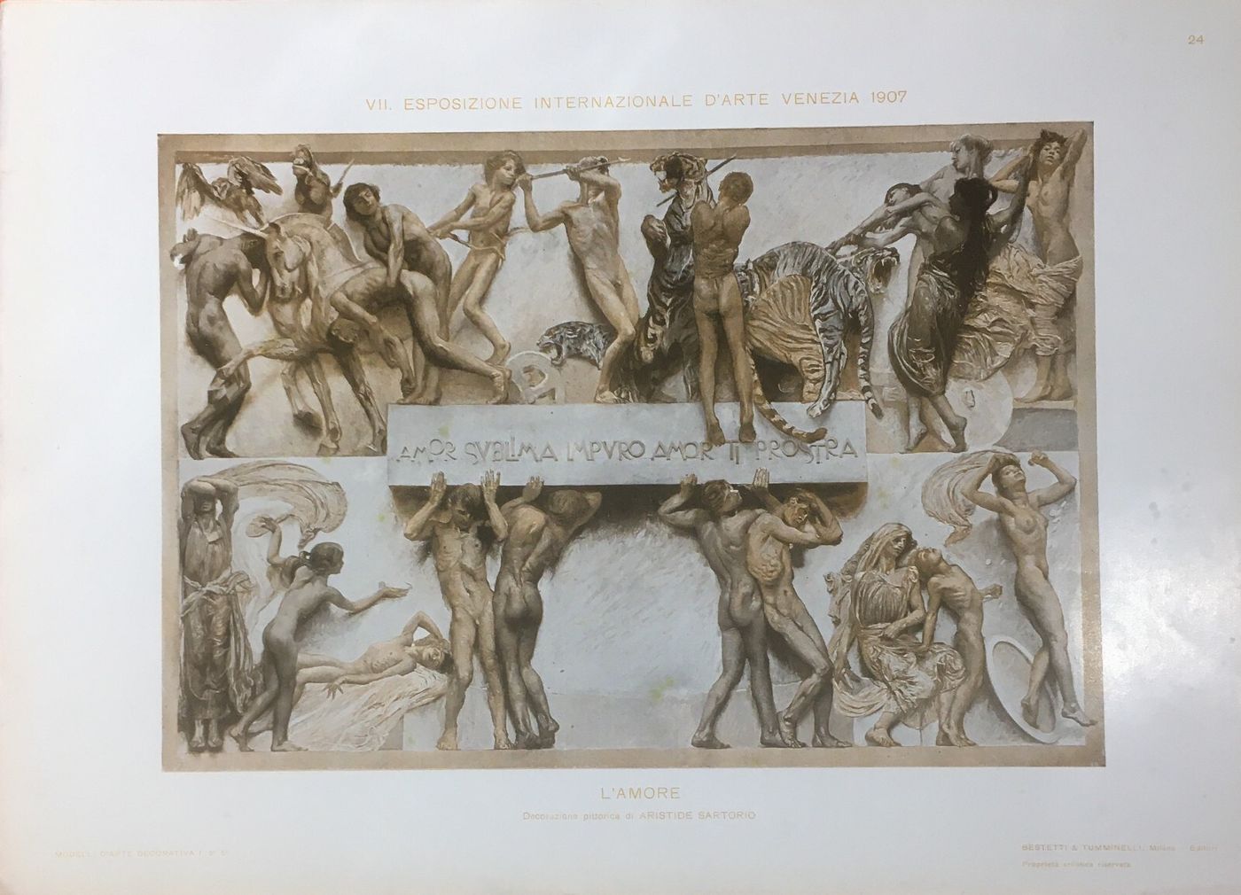 Arte Simbolista: Aristide Sartorio, L'Amore. Esposizione Di Venezia.