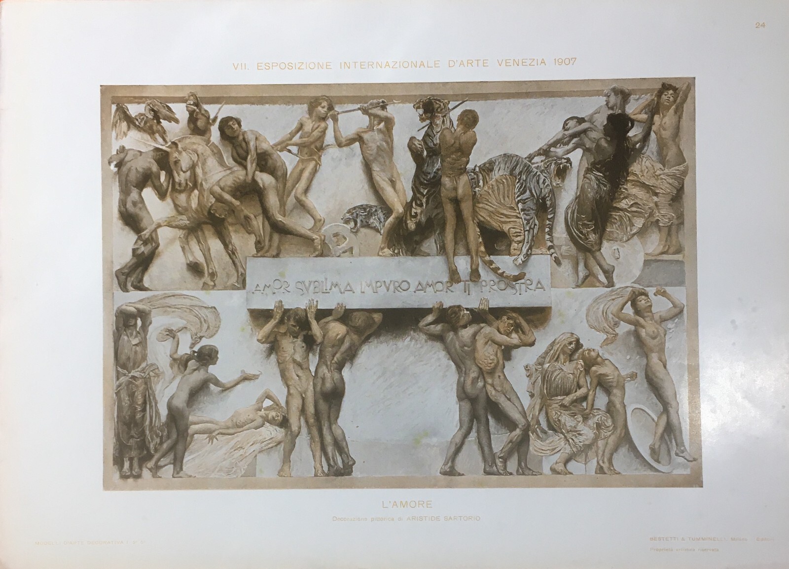 Arte Simbolista: Aristide Sartorio, L'Amore. Esposizione Di Venezia.