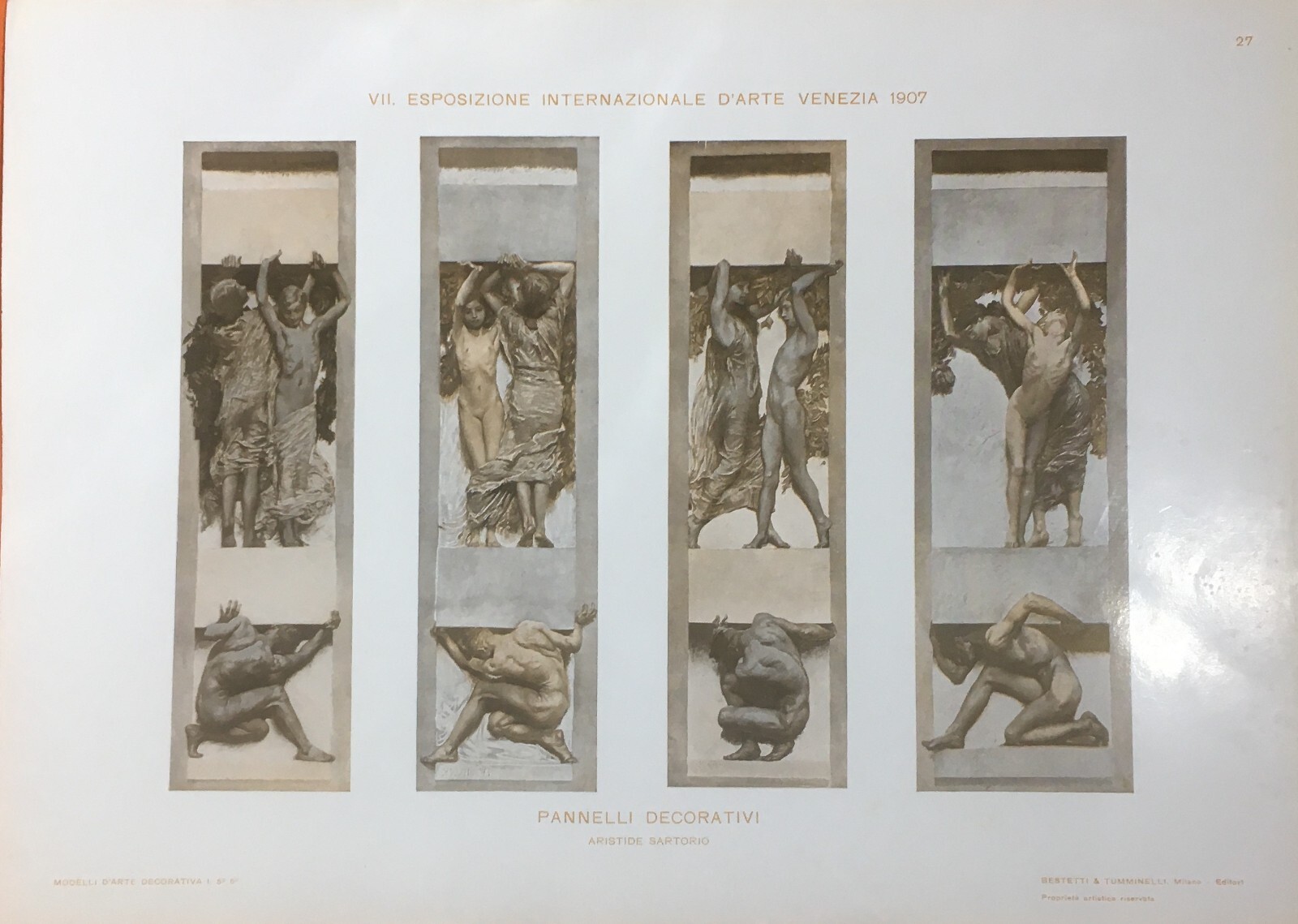 Aristide Sartorio: Pannelli Decorativi, VII Esposizione Di Venezia 1907