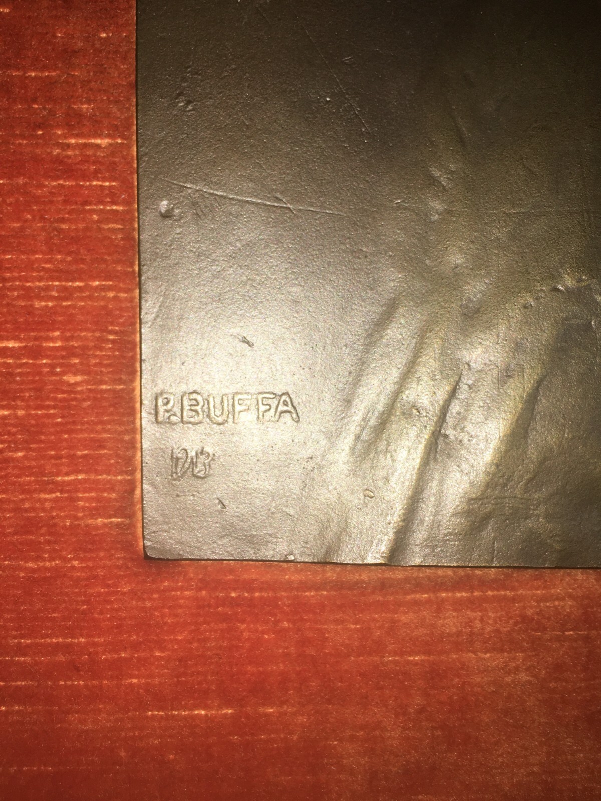 Arte, Scultura, Ritratto Artistico: Placca Bronzea Firmata Buffa, XX Secolo