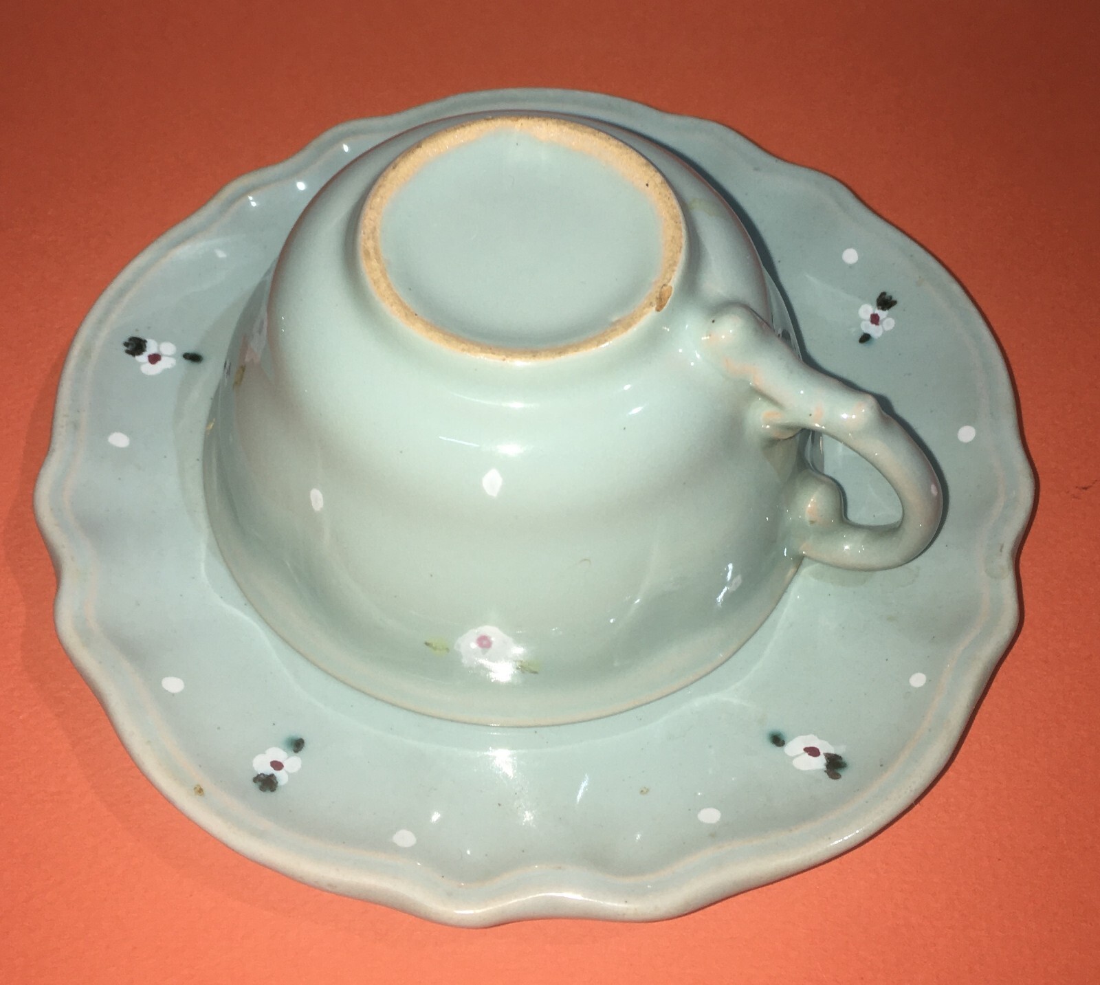 Roma: Tazza Con Piattino In Ceramica Decorata, Manifattura Arcero