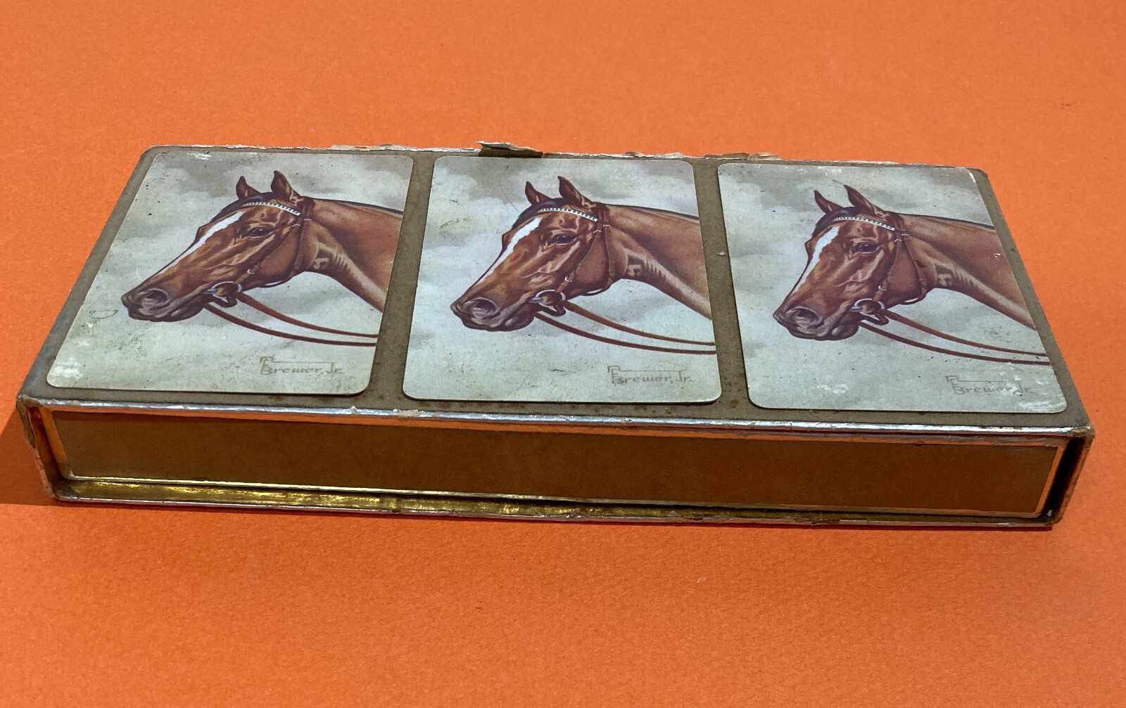 Carte Da Gioco Artistiche Con Illustrazioni Di Cavalli, Artista Brewer, Congresso Degli Stati Uniti d'America