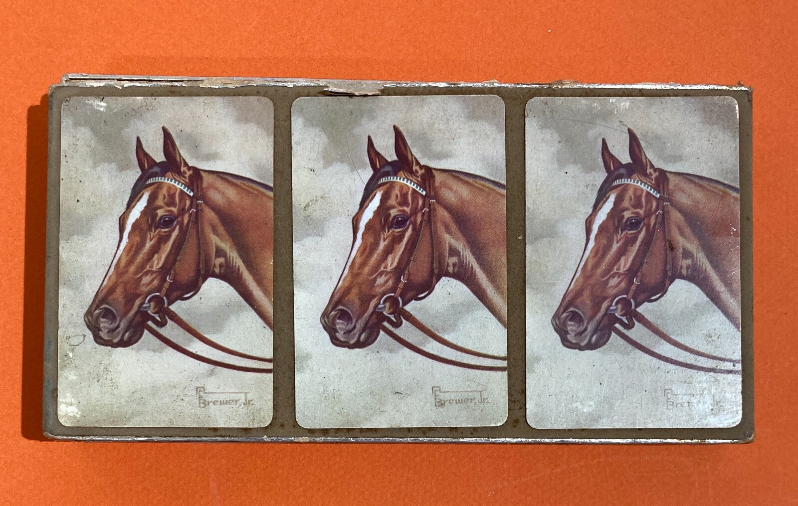 Carte Da Gioco Artistiche Con Illustrazioni Di Cavalli, Artista Brewer, Congresso Degli Stati Uniti d'America