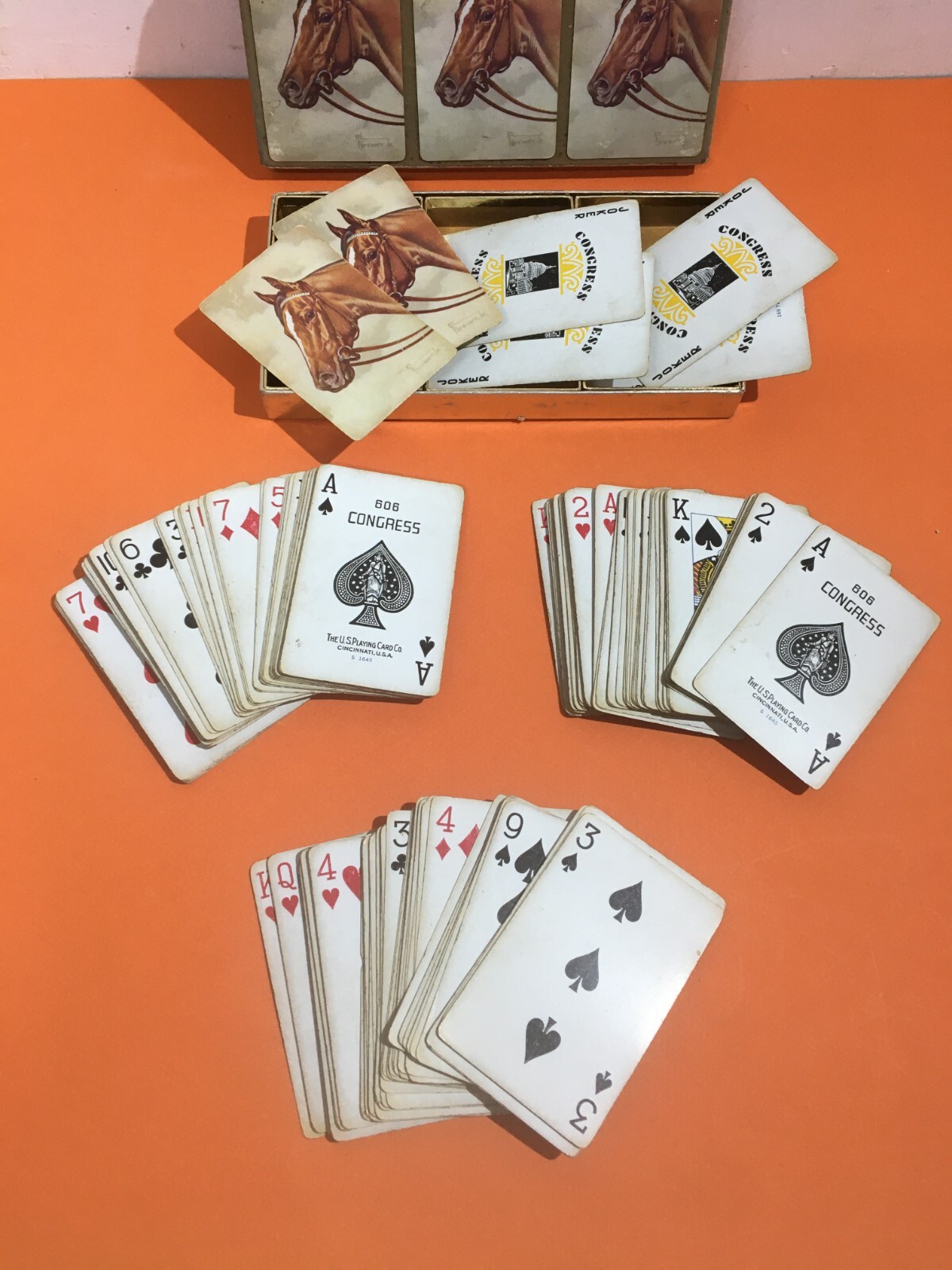 Carte Da Gioco Artistiche Con Illustrazioni Di Cavalli, Artista Brewer, Congresso Degli Stati Uniti d'America