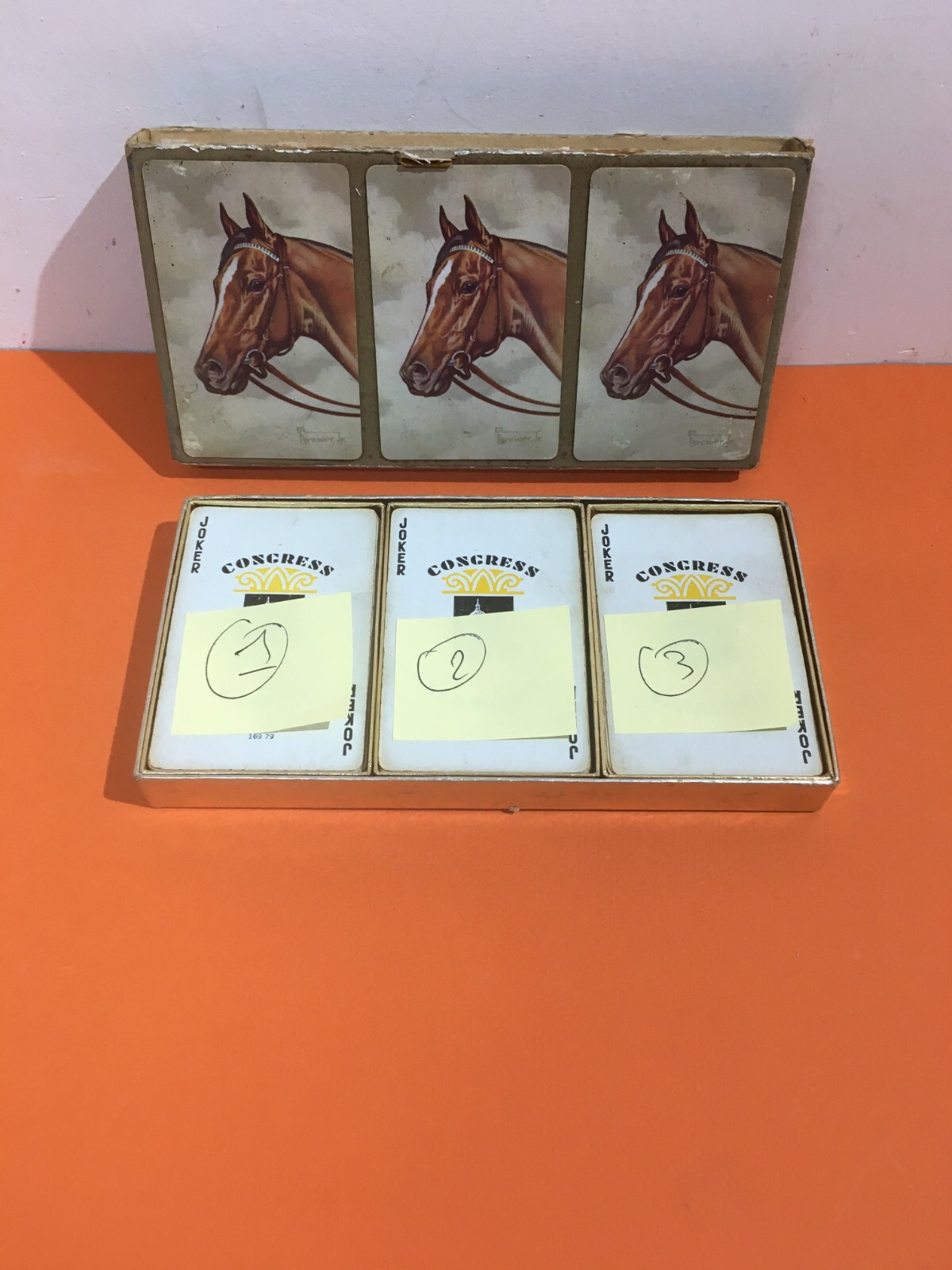 Carte Da Gioco Artistiche Con Illustrazioni Di Cavalli, Artista Brewer, Congresso Degli Stati Uniti d'America