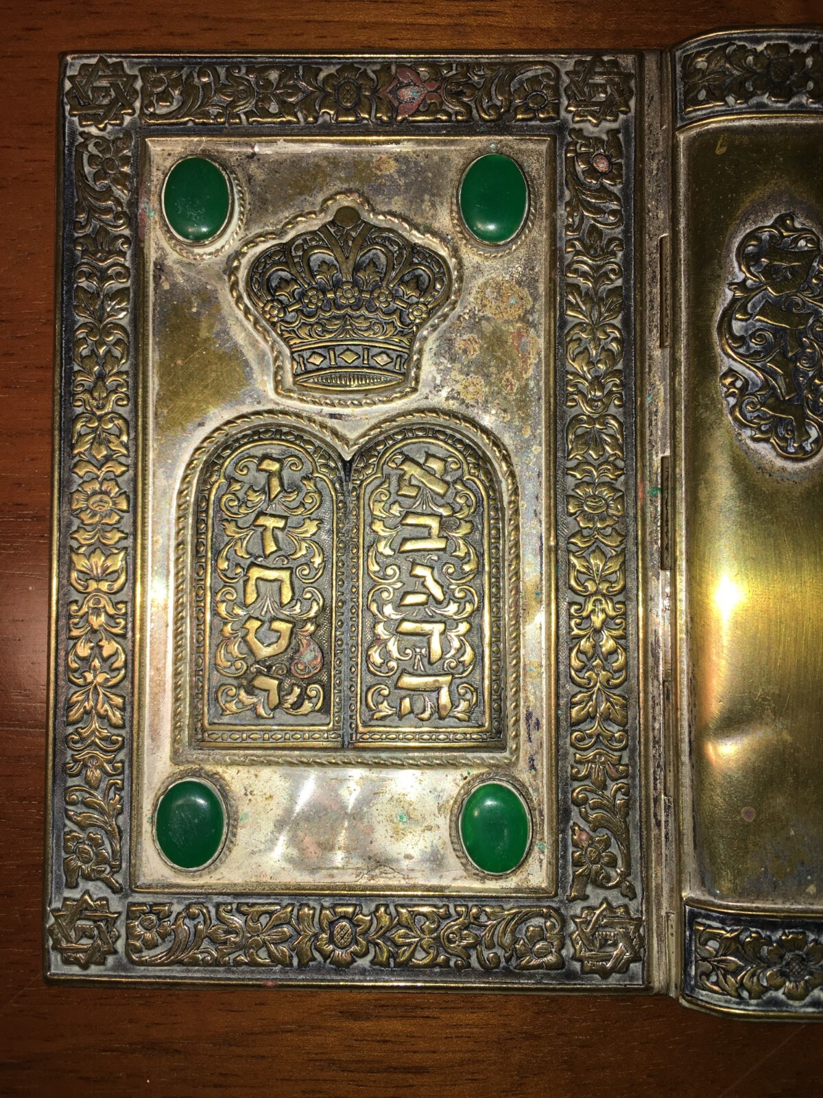 Ebraismo, Artistica Legatura In Metallo Con Simboli Religiosi