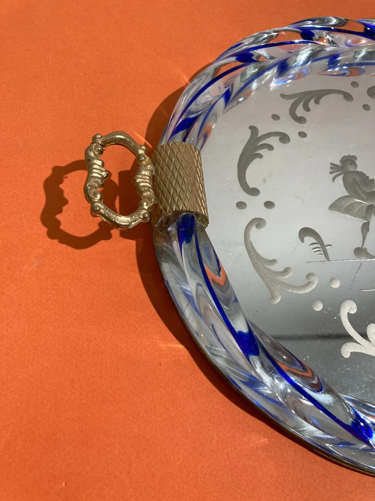 Modernism: Venetian Engraved Tray with Courtly Scene