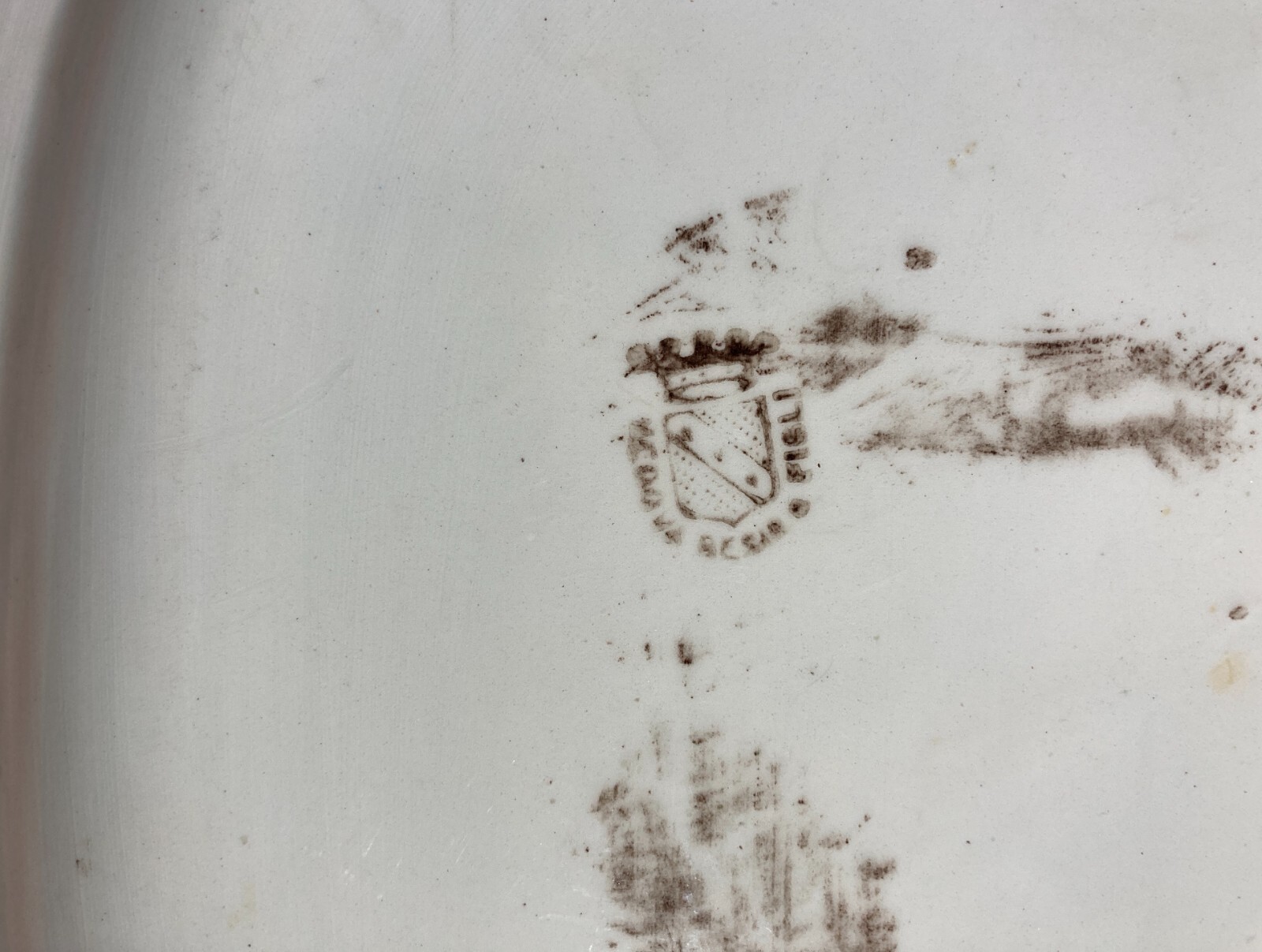 Ceramica Antica Da Collezione   Vedova Besio   Unità d'Italia   Stella E Corona